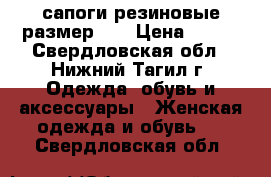 сапоги резиновые размер 40 › Цена ­ 150 - Свердловская обл., Нижний Тагил г. Одежда, обувь и аксессуары » Женская одежда и обувь   . Свердловская обл.